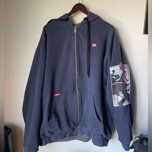 Vintage y2k ecko unlimited reversible zip up hoodie